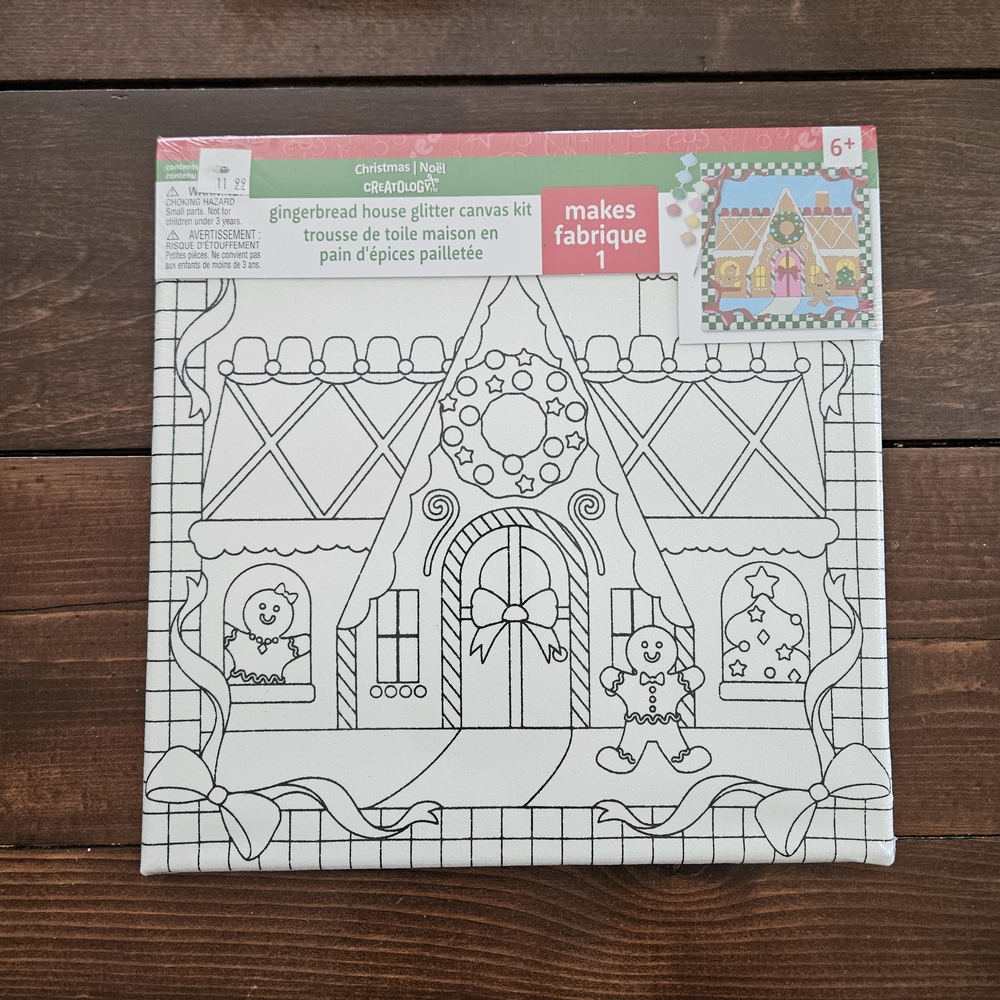 Ashland‎ Christmas Creatology Gingerbread House Glitter Canvas Kit NEW